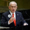 Israeli Prime Minister Benjamin Netanyahu speaks to the U.N. General Assembly in New York City on Sept. 26.