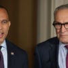 House Minority Leader Rep. Hakeem Jeffries and Senate Minority Leader Chuck Schumer