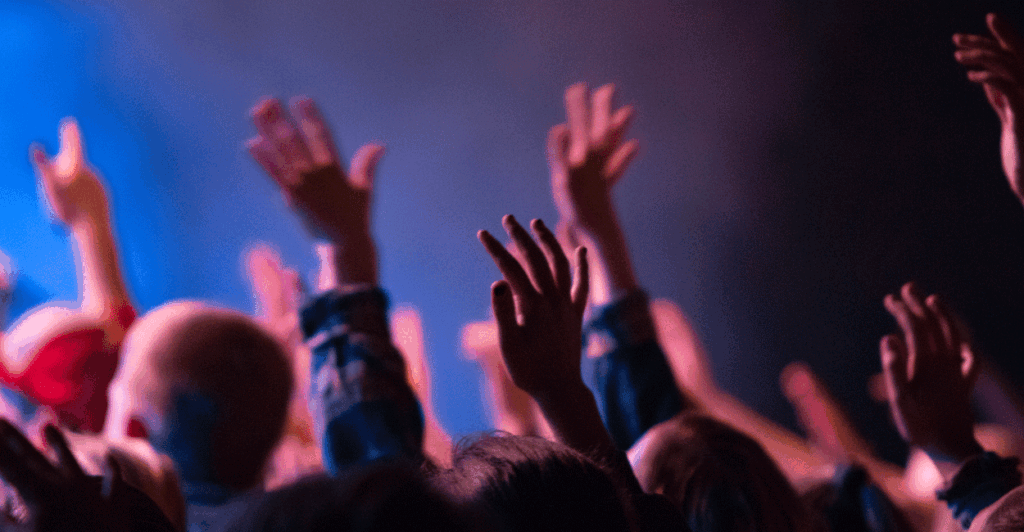 Raised hands worshiping