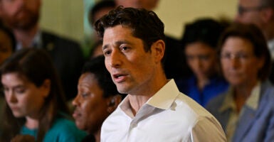 Minneapolis Mayor Jacob Frey in a white shirt. Frey, along with Omar Fateh, has proceeded to the second round of ranked-choice voting