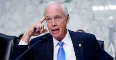 Sen. Ron Johnson, R-Wis., speaks at a Senate Homeland Security and Government Affairs subcommittee hearing on Capitol Hill.