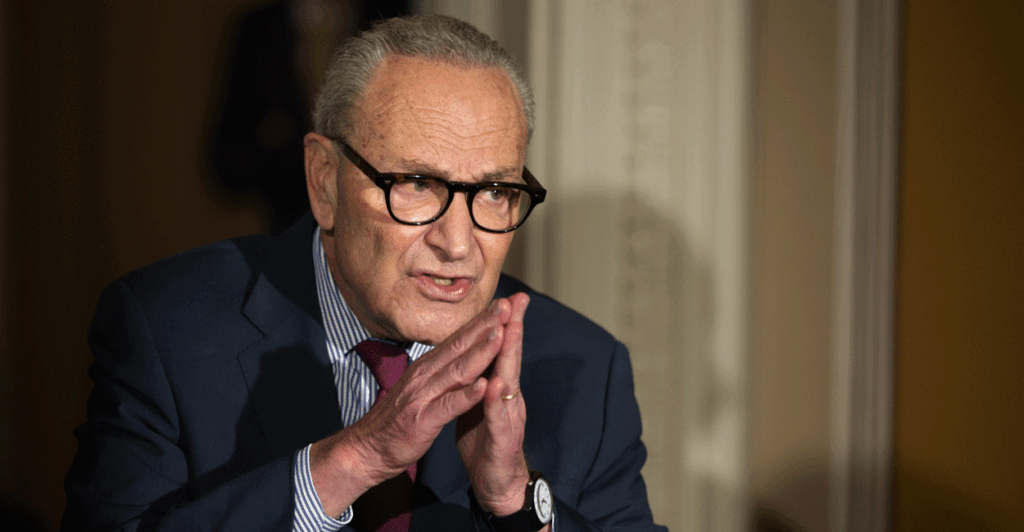 Chuck Schumer speaks to press at the U.S. Capitol