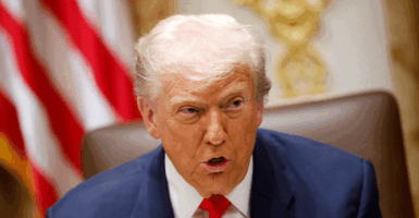 President Donald Trump speaks during a meeting with President of Argentina Javier Milei at the White House on Oct. 14, 2025 in Washington, DC. (Kevin Dietsch via Getty Images)