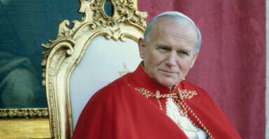 Close-up of Pope John Paul II