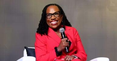 Ketanji Brown Jackson speaks onstage at the 2025 ESSENCE Festival of Culture presented by Coca-Cola at Ernest N. Morial Convention Center on July 05, 2025