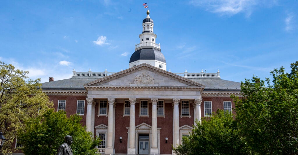 The Maryland State House in Annapolis, Maryland.