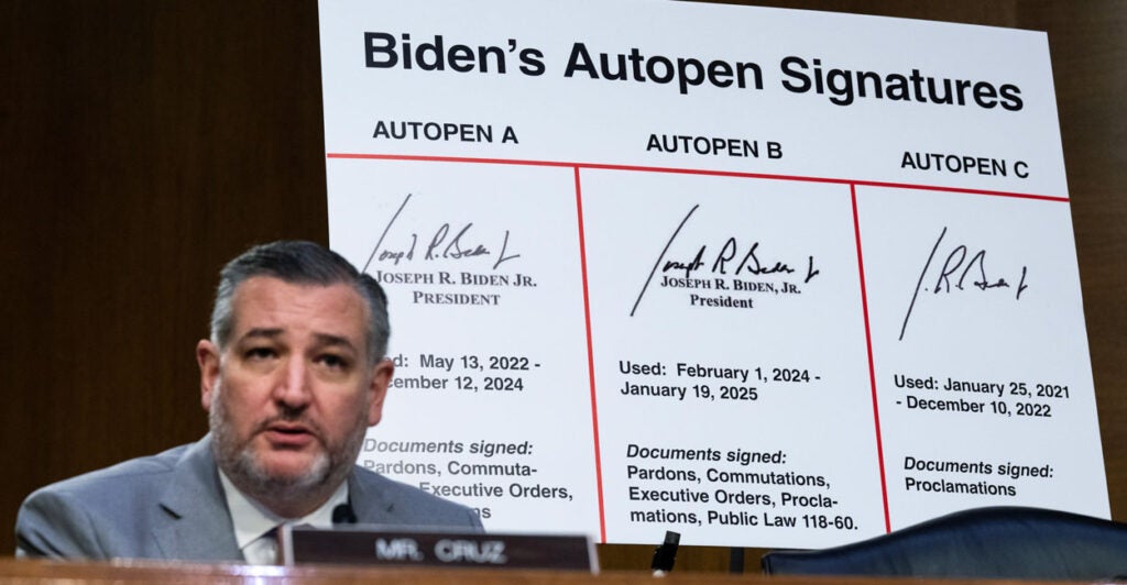 Sen. Ted Cruz, R-Texas, speaks during a Senate Judiciary Committee hearing, "Unfit to Serve: How the Biden Cover-Up Endangered America and Undermined the Constitution,” on June 18.