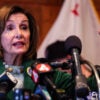Rep. Nancy Pelosi, D-Calif., speaks at a campaign event in San Francisco on Monday,