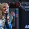 Abigail Spanberger speaks during a campaign event