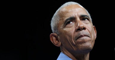 Barack Obama purses his lips