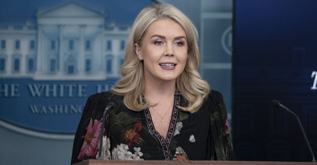 White House press secretary Karoline Leavitt