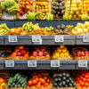 Fresh fruits and vegetables on a market stall for sale at the supermarket (Getty Images)
