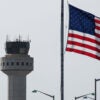 The FAA control tower at Long Island MacArthur Airport.