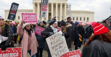 Pro-lifers march through Washington D.C. to protest abortion during the 2025 March for Life.