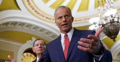 John Thune speaks. The Senate has agreed on a deal to fund the government and end the shutdown