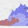Redistricting map of Virginia