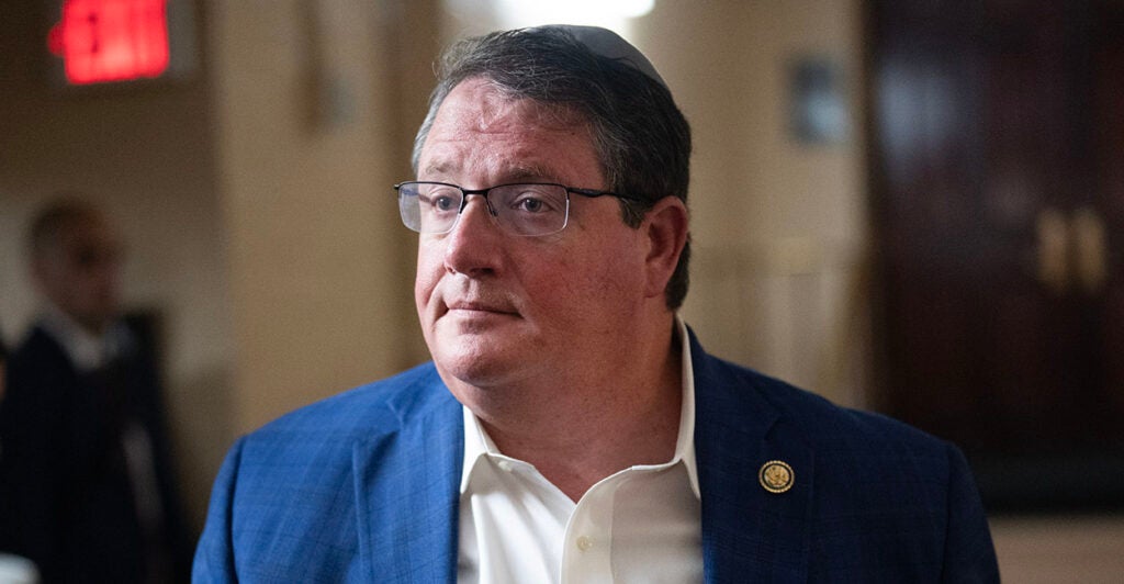 Rep. Randy Fine, the first congressman to wear a kippah on the House floor, spoke at the National Task Force to Combat Antisemitism