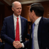 Sen. Rick Scott R-Fla. and U.S. Secretary of State Marco Rubio at a Senate Foreign Relations Committee hearing May 20, 2025
