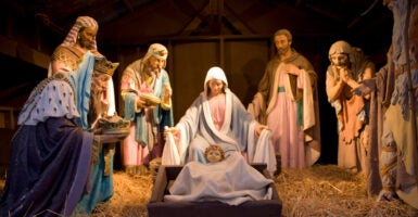 A nativity scene is on display in the U.S.