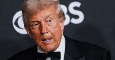 Close-up of Donald Trump in a tux.