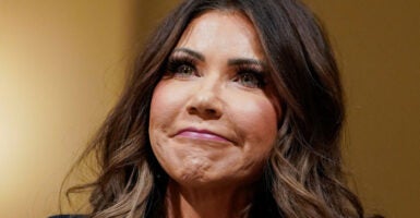 Close-up of Kristi Noem.