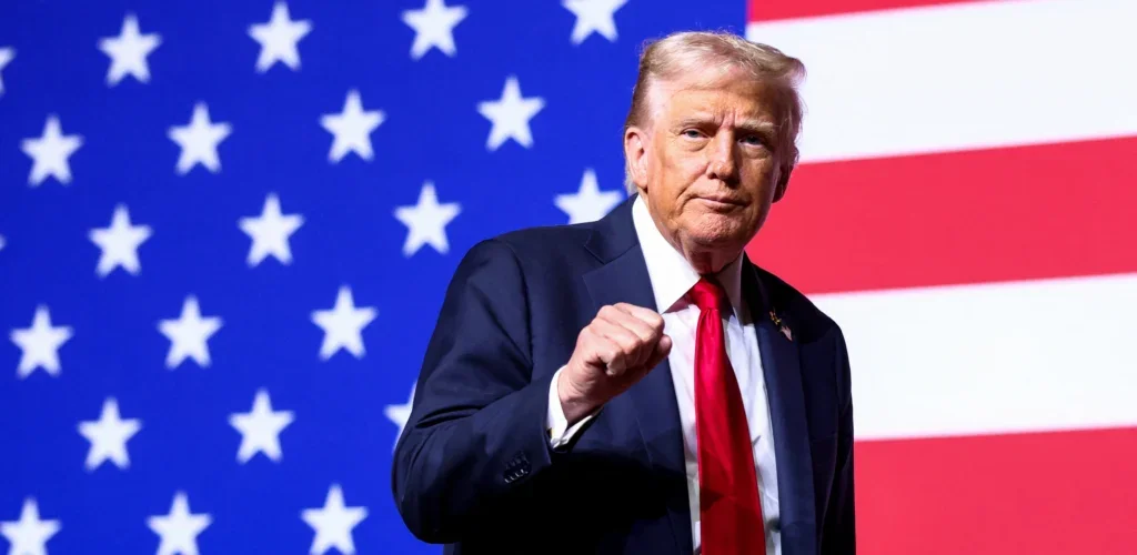 U.S. President Donald Trump gestures after speaking during a meeting of senior military leaders convened by U.S. Defense Secretary Pete Hegseth, at Marine Corps Base Quantico in Quantico, Virginia, U.S., September 30, 2025. REUTERS/Kevin Lamarque