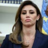 Alina Habba attends her swearing-in ceremony as interim U.S. Attorney for the District of New Jersey, in the Oval Office at the White House in Washington, D.C., U.S., March 28, 2025. REUTERS/Evelyn Hockstein/File Photo