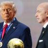 Donald Trump speaks with Gianni Infantino at the World Cup FIFA draw at the Kennedy Center.