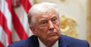 Close-up of President Trump.