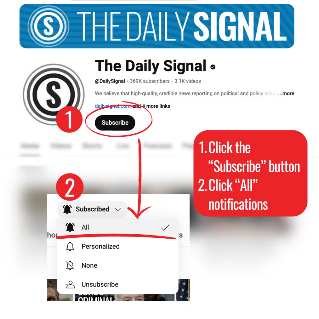 Daily Signal Reaches 1 Million Subscribers on You Tube