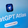 ChatGPT Atlas logo on a computer screen.