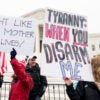 Gun-control advocates and Second Amendment advocates rally at the Supreme Court.
