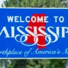 Sign for Welcome to Mississippi Birthplace of American Music. (Photo by: Education Images/Universal Images Group via Getty Images)