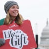 WASHINGTON, DC - JANUARY 23: An anti-abortion activist attends the annual March for Life rally on the National Mall on January 23, 2026 in Washington, DC. Anti-abortion activists attended the annual march to mark the anniversary of the Supreme Court's, now overturned, 1973 Roe v. Wade ruling which legalized abortion in all 50 states. (Photo by Kevin Dietsch/Getty Images)