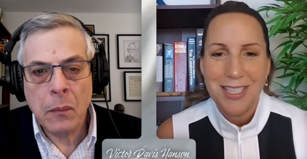 Jack Fowler and Jennifer Kabbanny in a split-screen shot.