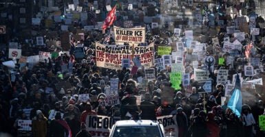 Anti-ICE protesters march in Minneapolis