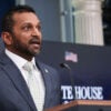 WASHINGTON, DC - NOVEMBER 12: Federal Bureau of Investigation Director Kash Patel (L) speaks as White House Press Secretary Karoline Leavitt looks on during the daily press briefing in the Brady Press Briefing Room at the White House on November 12, 2025 in Washington, DC. Patel spoke about a recent meeting he attended in Beijing regarding fentanyl production and distribution. (Photo by Win McNamee/Getty Images)