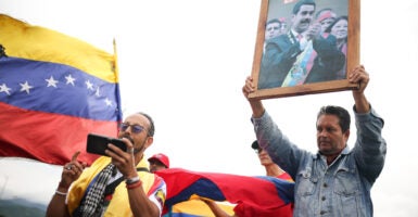 CUCUTA, COLOMBIA - JANUARY 7: Thousands of Colombians rally in support of President Gustavo Petro and in defense of national sovereignty at Simon Bolivar Bridge in Cucuta, Colombia on January 7, 2026. The demonstration takes place amid rising regional tensions following remarks by U.S. President Donald Trump suggesting possible military intervention after U.S. actions in Venezuela and the capture of Venezuelan President Nicolas Maduro and his wife, Cilia Flores. Protesters reject foreign interference and emphasize Colombiaâs right to self-determination. (Photo by Esteban Vega La-Rotta/Anadolu via Getty Images)
