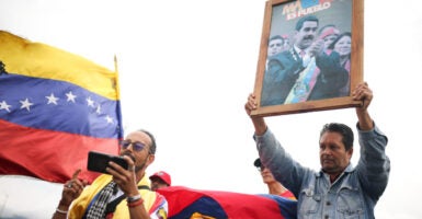 CUCUTA, COLOMBIA - JANUARY 7: Thousands of Colombians rally in support of President Gustavo Petro and in defense of national sovereignty at Simon Bolivar Bridge in Cucuta, Colombia on January 7, 2026. The demonstration takes place amid rising regional tensions following remarks by U.S. President Donald Trump suggesting possible military intervention after U.S. actions in Venezuela and the capture of Venezuelan President Nicolas Maduro and his wife, Cilia Flores. Protesters reject foreign interference and emphasize Colombiaâs right to self-determination. (Photo by Esteban Vega La-Rotta/Anadolu via Getty Images)