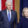 WASHINGTON, DC - JANUARY 20: Former President Bill Clinton (L) and former US Secretary of State Hillary Clinton (R) arrive to attend the United States Capitol on January 20, 2025 in Washington, DC. Donald Trump takes office for his second term as the 47th President of the United States. (Photo by Shawn Thew-Pool/Getty Images)