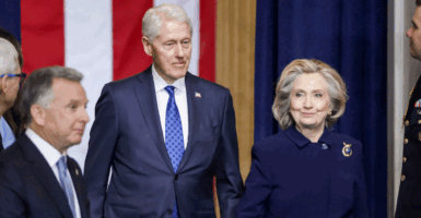 WASHINGTON, DC - JANUARY 20: Former President Bill Clinton (L) and former US Secretary of State Hillary Clinton (R) arrive to attend the United States Capitol on January 20, 2025 in Washington, DC. Donald Trump takes office for his second term as the 47th President of the United States. (Photo by Shawn Thew-Pool/Getty Images)