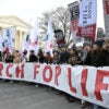People march near the US Supreme Court during the 53rd annual March for Life rally in Washington, DC, on January 23, 2026.