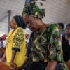Catholics pray at the Saint Michael's Cathedral during the Sunday's service in Minna on November 30, 2025 as the congregatipon prayed for the safe return of the abducted students of Saint Mary's Catholic School earlier this month. (Photo by Light Oriye Tamunotonye / AFP via Getty Images)