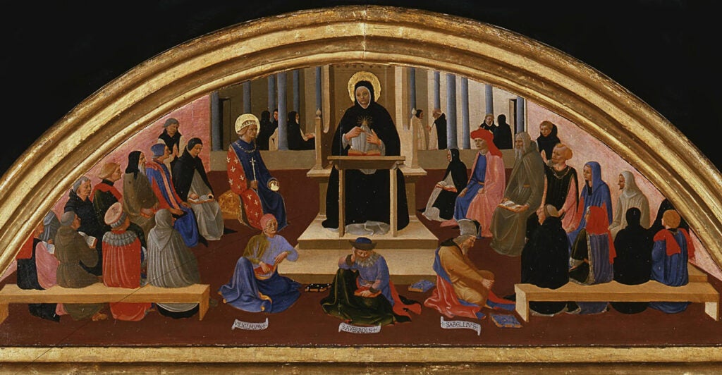 School of Thomas Aquinas, circa 1450. Found in the collection of the San Marco, Florence. Artist Strozzi, Zanobi (1412-1468). (Photo by Fine Art Images/Heritage Images via Getty Images)