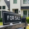 HOUSTON, TEXAS - OCTOBER 27: A for sale sign is seen in front of a house in a Spring Branch neighborhood in Houston, Monday, Oct. 27, 2025. (Kirk Sides/Houston Chronicle via Getty Images)