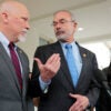 House Freedom Caucus Chairman Andy Harris, along with Chip Roy, Laurie Boebert, and Scott Perry speak to reporters.