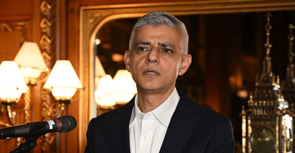 Mayor of London Sadiq Khan. (Photo by Ben Montgomery/Getty Images)