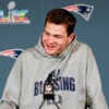 Drake Maye (10) of the New England Patriots answers questions during the Thursday press conference on Thursday, February 5th at the Santa Clara Marriott in Santa Clara, CA. (Photo by Bob Kupbens/Icon Sportswire via Getty Images)