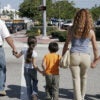 Family Crossing Street. (Photo by: Jeff Greenberg/Universal Images Group via Getty Images)
