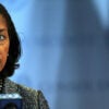 Close-up of Susan Rice looking side-eyed.